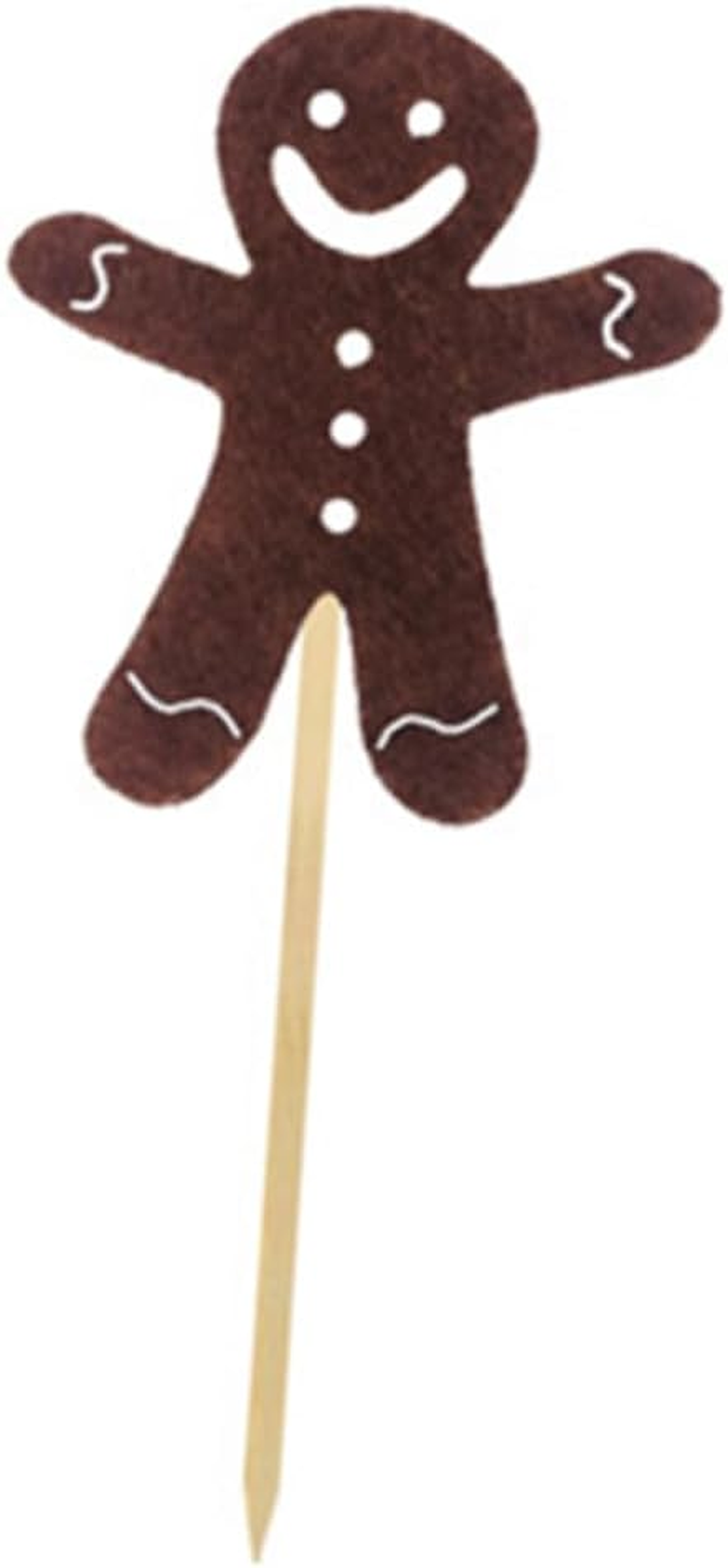 LABRIMP 12Pcs Smile Face Cake Picks in Felt Party Cupcake Decor Christmas Dessert Table Decor image number 1