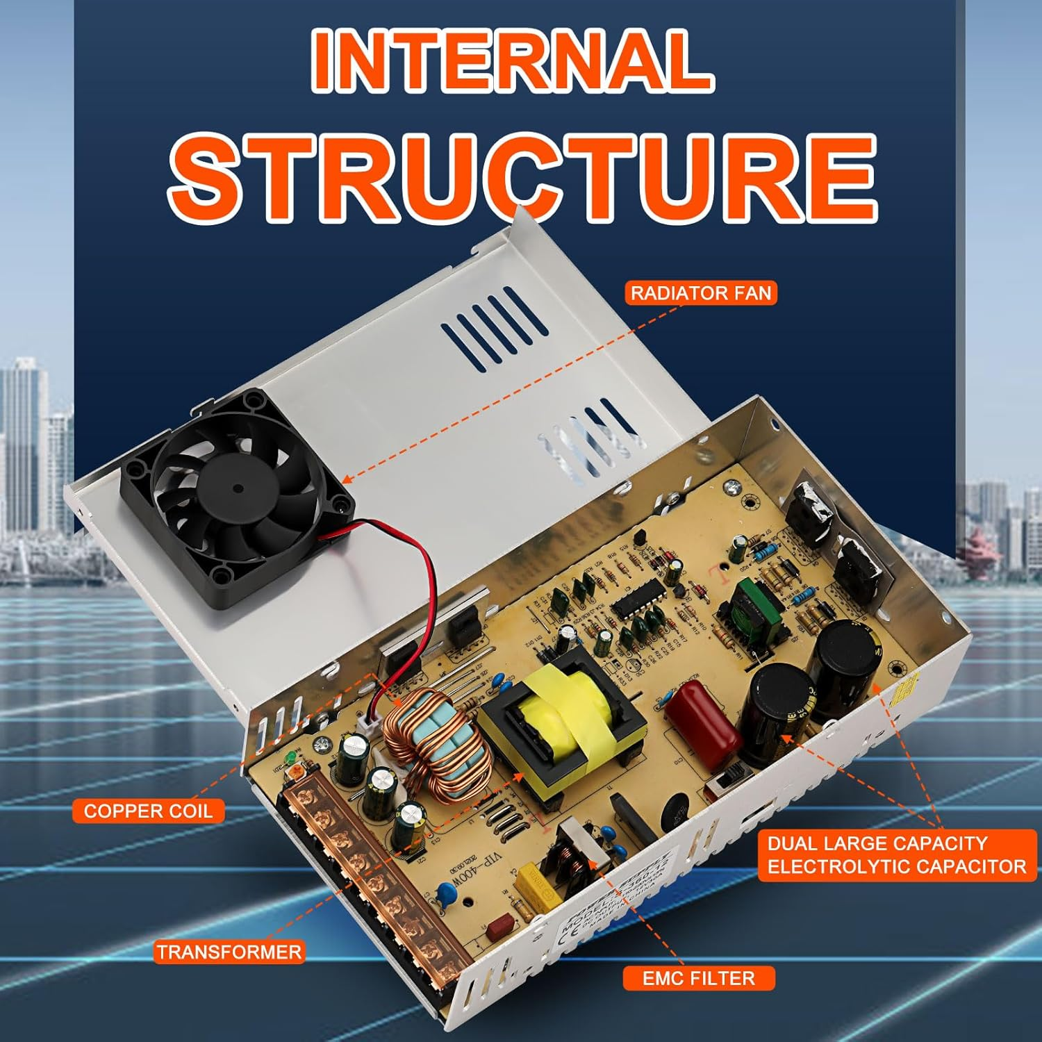 ISINMOTOR DC 12V 30A 360W Power Supply Transformer Switch AC 110V / 220V to DC 12V Switching Adapter Converter LED Driver for Diesel Heater LED Strip Light CCTV Camera Security System image number 1