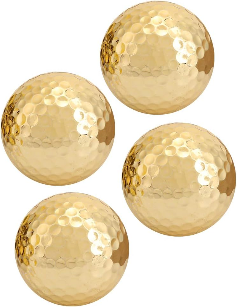 Gold Golf Balls Luxurious Golf Gifts for Golfer Unique Golf Accessories for Men and Women Golden Balls for Practice Present and Decoration Golf Practice image number 4