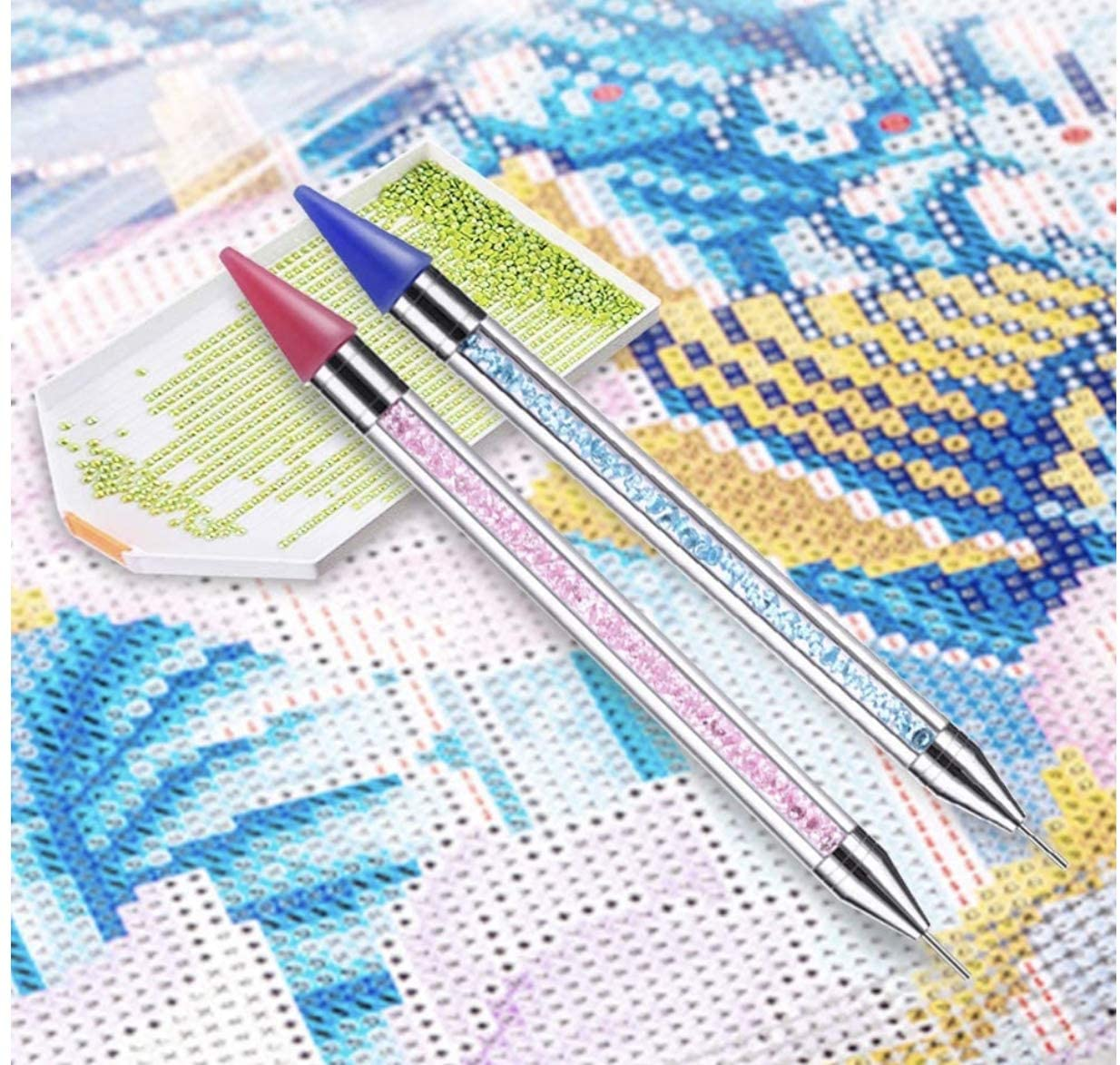 Diamond Painting Pens, 2Pack, No Wax Needed, Diamond Art Pen/Tools, Self-Stick Drill Pen, Specialty Design 5D DIY Painting with Diamonds Accessories Kits by Dpg-The Diamond Painting Group image number 4