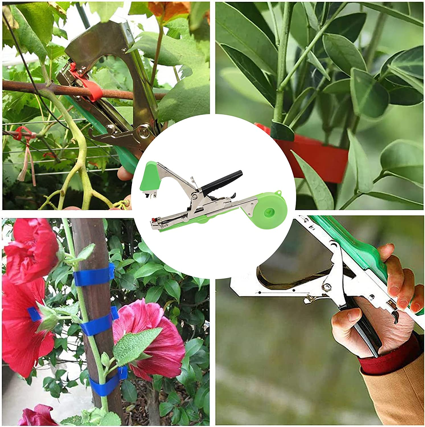Plant Tying Machine Valuehall Plant Vegetable Hand Tying Binding Machine Tape Tool Convenient Agriculture Plant Tying Machine Tapener Tool with 10 Rolls of Tape for Plants V7G09 image number 5