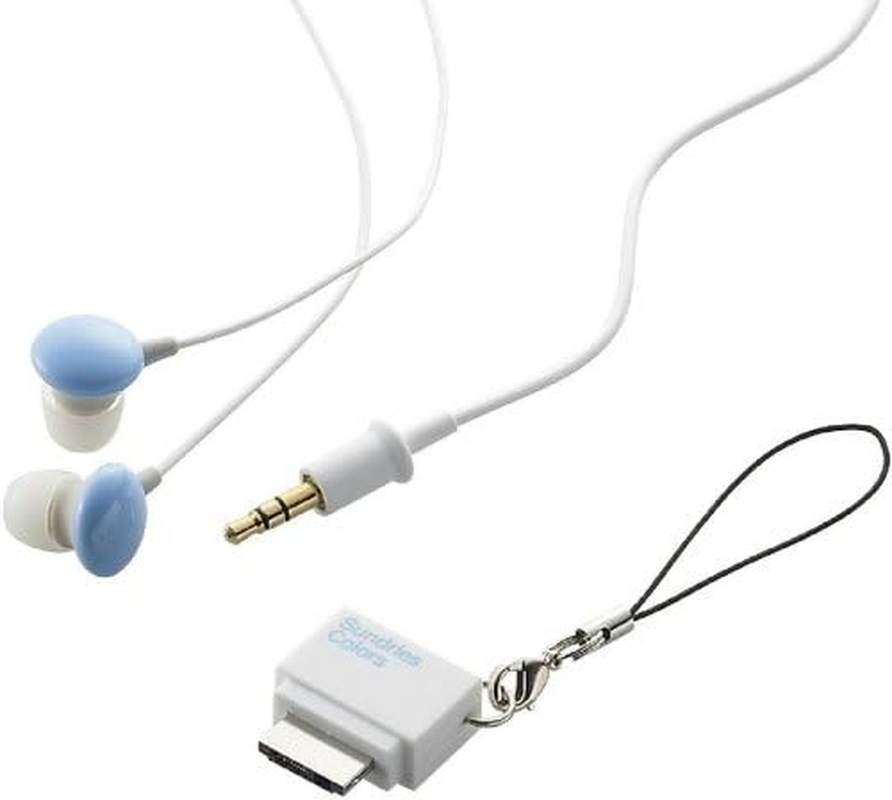 ELECOM EHP-CINF20WH External Connection Terminal Connector + Earphone Cell Phone Compatible Earphones Sundries Colors White 4.9 Ft (1.2 M)