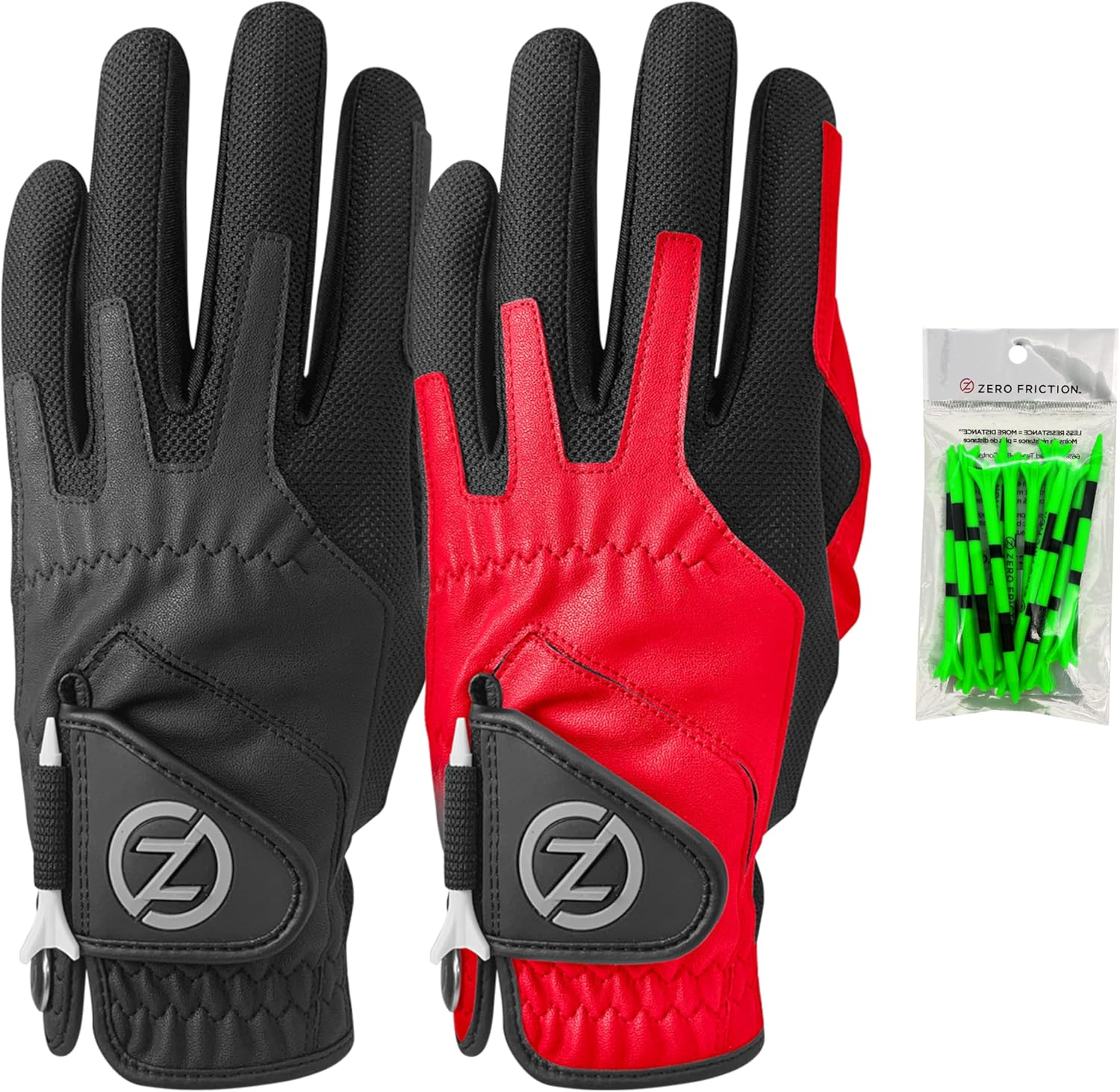 Zero Friction Male Men'S Compression-Fit Synthetic Golf Glove, Universal Fit