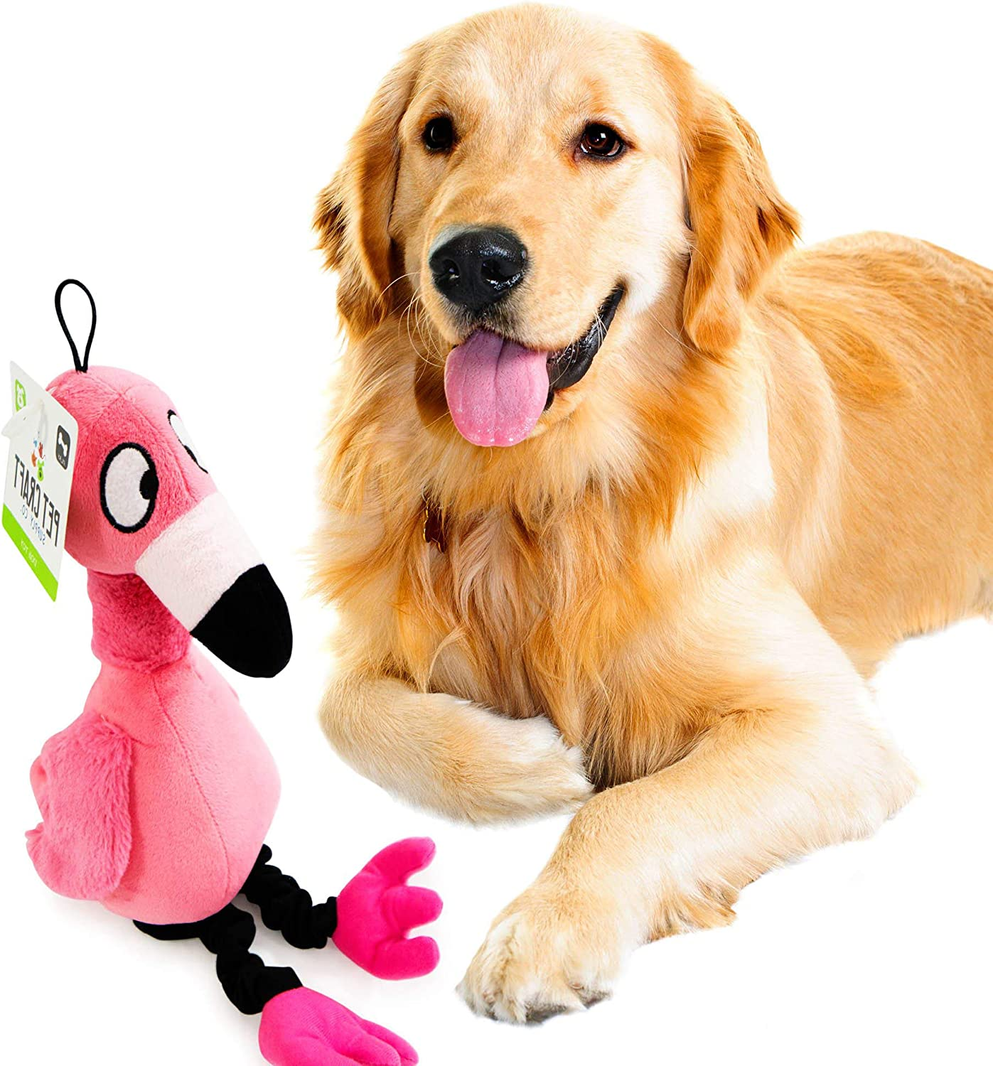 Pet Craft Supply Giggling Puffin & Parrot Multi Pack Interactive Dog Toys with Sound for Large Breed and Small Dogs Soft Chew Plush Dog Toy, Red Black image number 3