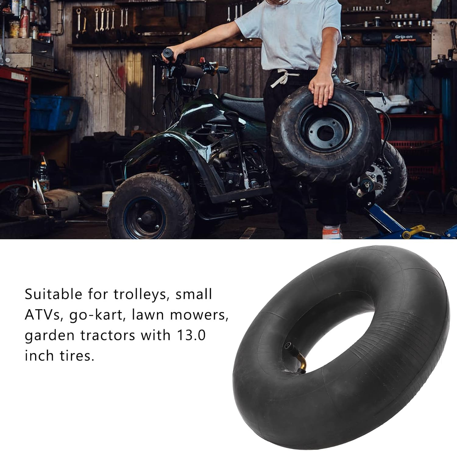13X5.00‑6 Inner Tyres, Strong Flexibility High Performance 13X5.00‑6 Inner Tube for Trolleys for Lawn Mowers image number 3