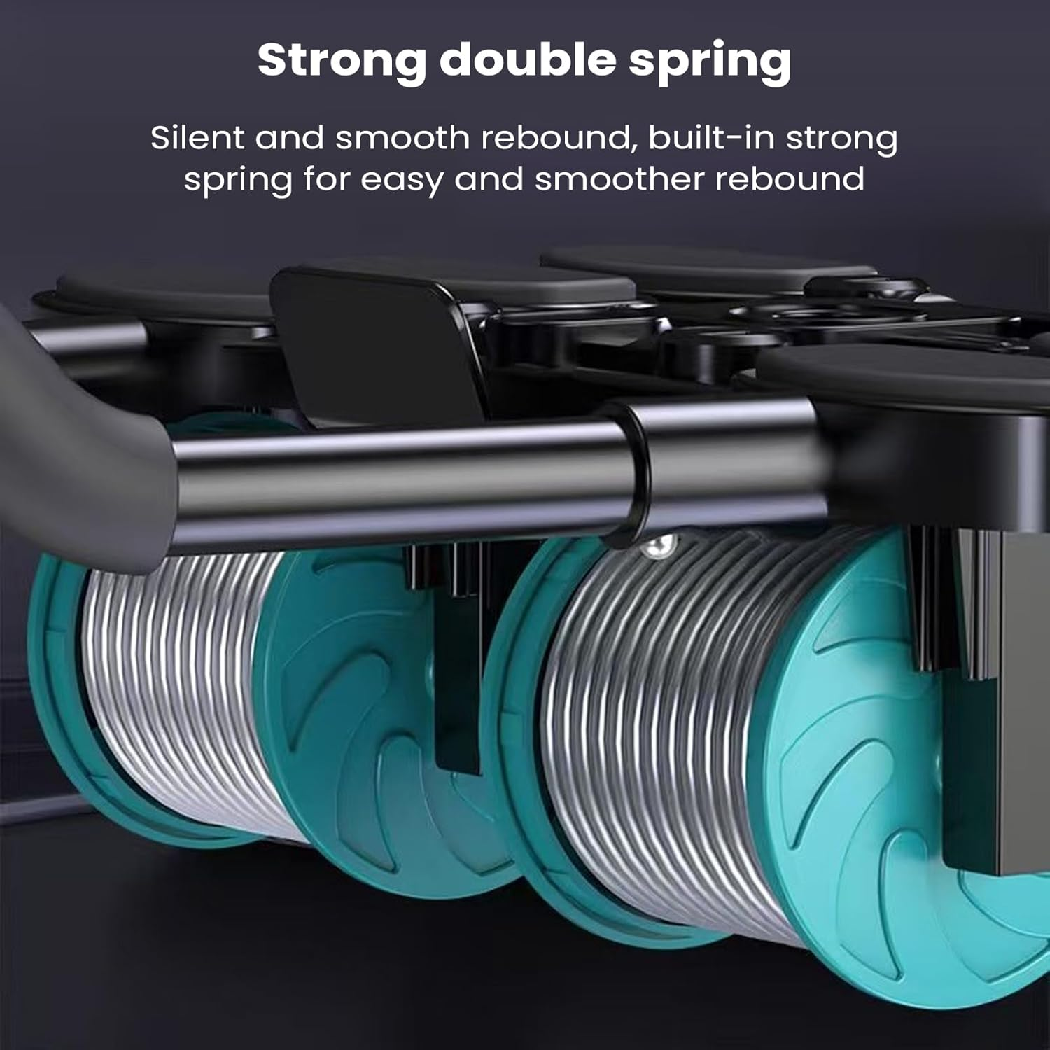 Abdominal Exercise Roller | 4-Wheel Muscle Workout Auto Rebound Ab Roller,Core Muscle Building Equipment with Elbow Support for Home Gym Dorm Travel Apartment image number 4