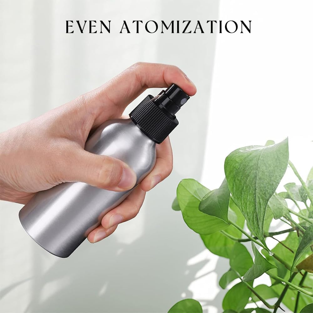 12 Pack Aluminum Fine Mist Spray Bottles,Small Refillable Bottle,Leak Proof Spray Dispenser Bottles,For Travel,Cosmetic,Perfume,Toner, Essential Oil Storage image number 4
