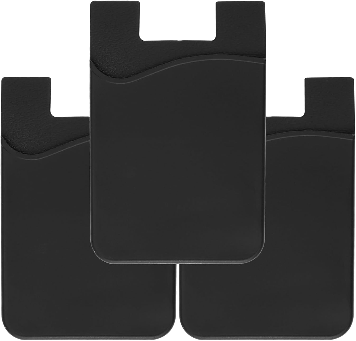 Ozessence 3 Pcs Phone Card Holder, Phone Case Card Holder Stick on Silicone Suitable for Iphone Android Samsung and All Smartphone for Business People Teacher Place Business Card and Work Permit