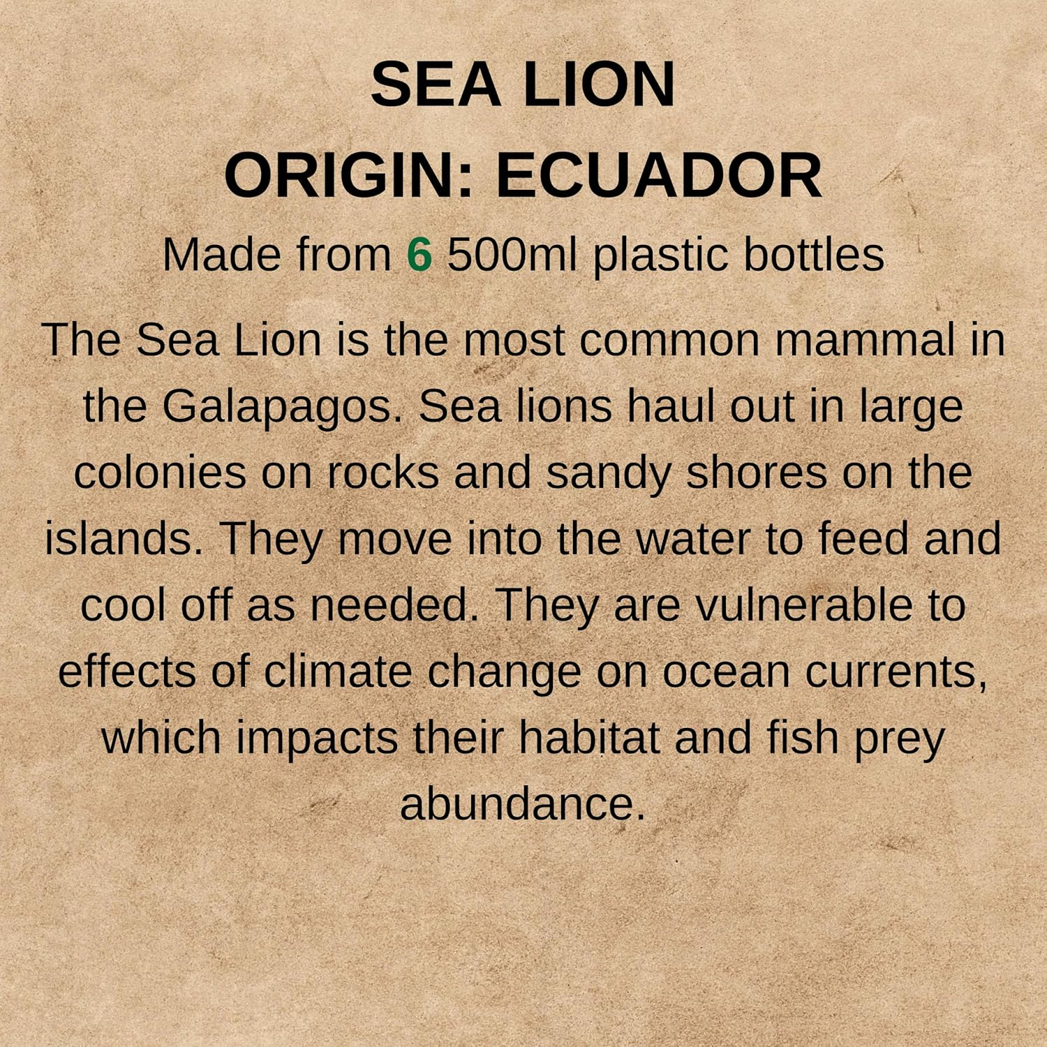 Petlove Resploot Tuffles Sea Lion, Tough Strong Dog and Puppy Toy with Squeaker, 100 Percent Recycled Materials