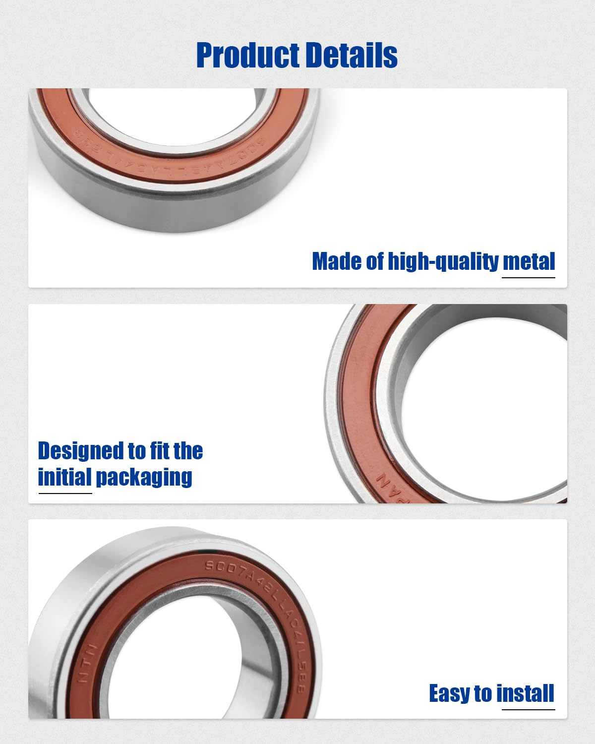 ANODZU 91057-SR3-008 Half Shaft Bearing, Fit for Honda Accord City Civic CR-V HR-V Integra Odyssey image number 2