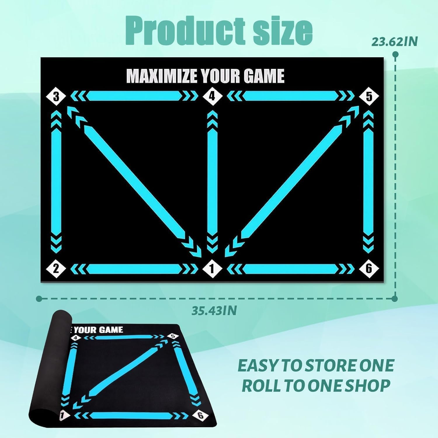 Basketball Footstep Training Mat,Basketball Train Mat，Non-Slip Regular Training System Blanket, Dribble Silent Sports Auxiliary Props,Training Pace Ball Control Player Equipment image number 5