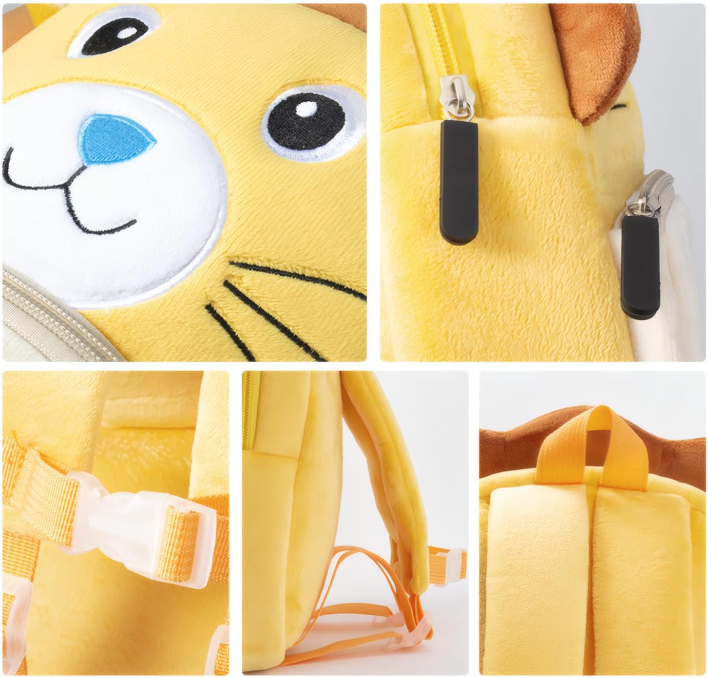 Ultra-Light Toddler Plush Backpack with 3D Animal Design, Soft Mini School Bag for Kindergarten, Daycare & Travel, Cute Cartoon Rucksack for Baby Boys & Girls