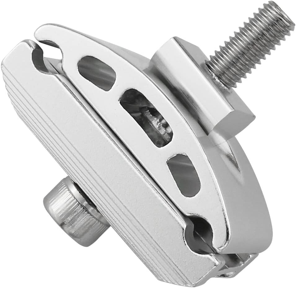 DGHAOP Bicycle Seatpost Head Saddle Pipe Head Silver Aluminium Alloy Bike Seatpost Clamps Head Saddle Pipe Screw Seat Tube Cycling Screw Seat Tube Post Single Rod Head Parts image number 1