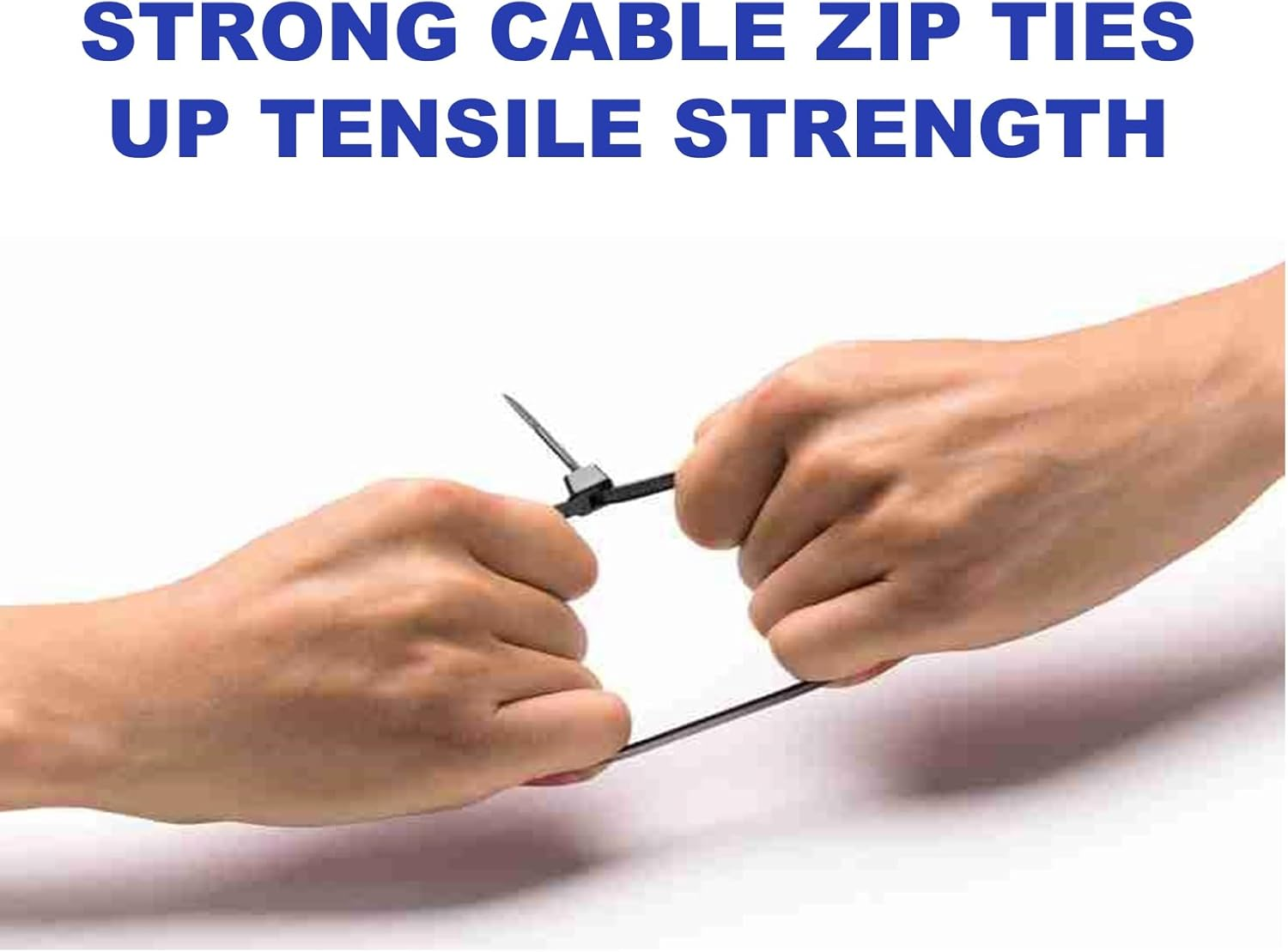 CANAANIN 8 Inch White Zip Ties 4X200 200 PCS Heavy Duty Multi-Purpose Self-Locking Anti-Uv Nylon Cable Cord Zipties Wire Ties for Home Office Garden image number 2