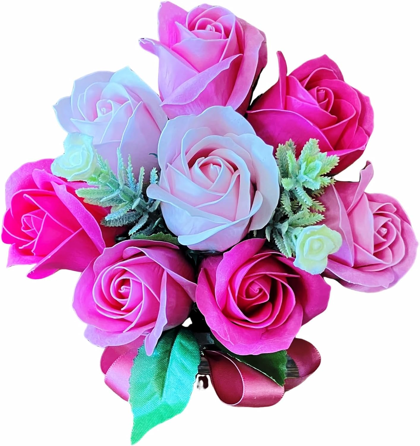 Q-FLA 786150 Soap Flower Bath Salt, Arrangement, MG, Pink, Gift image number 2