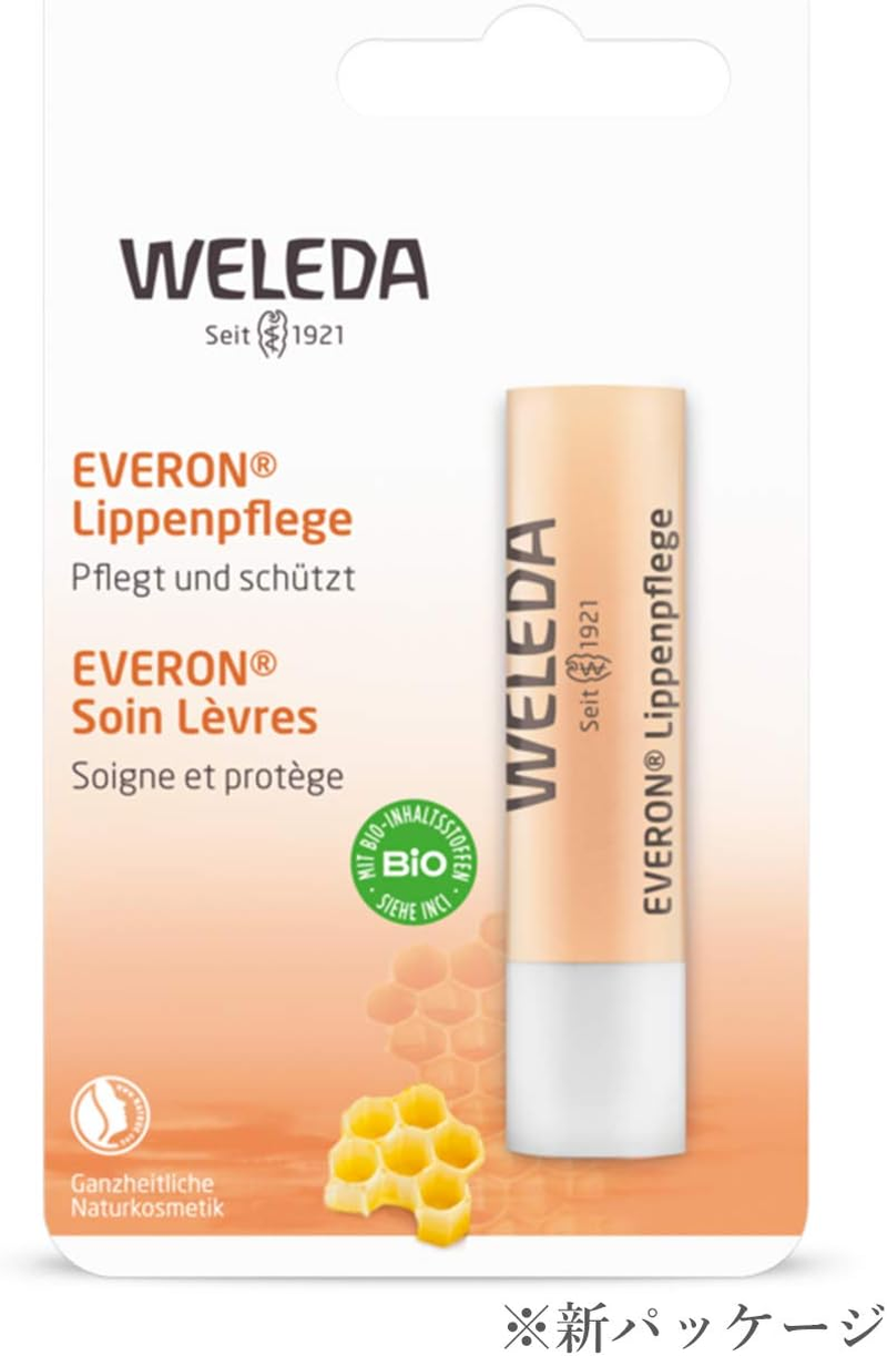 Weleda Lip Balm, 1.6 Oz (4.8 G), Lip Care, Smooth, Rose and Vanilla Scent, Naturally Derived Ingredients, Organic image number 1