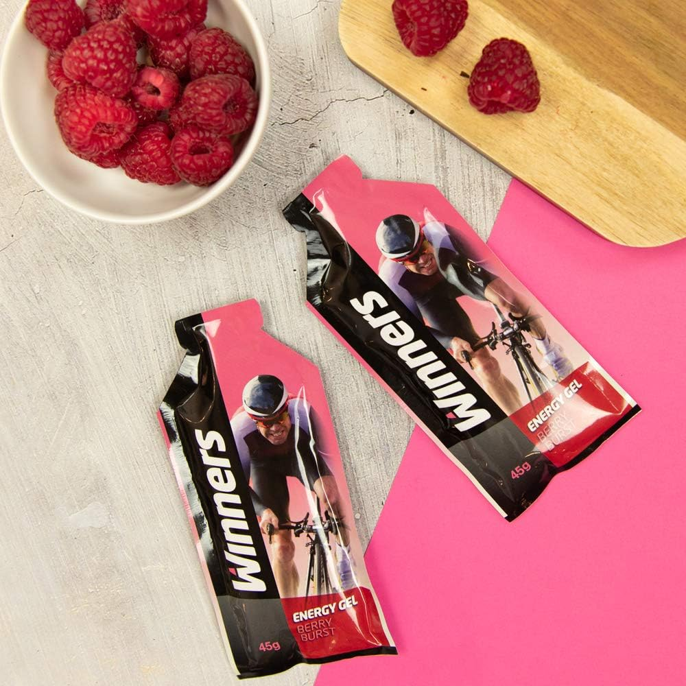 Winners Sports Nutrition Berry Burst Energy Gels, Pack of 24 (6 Boxes X 4 Gels) image number 4