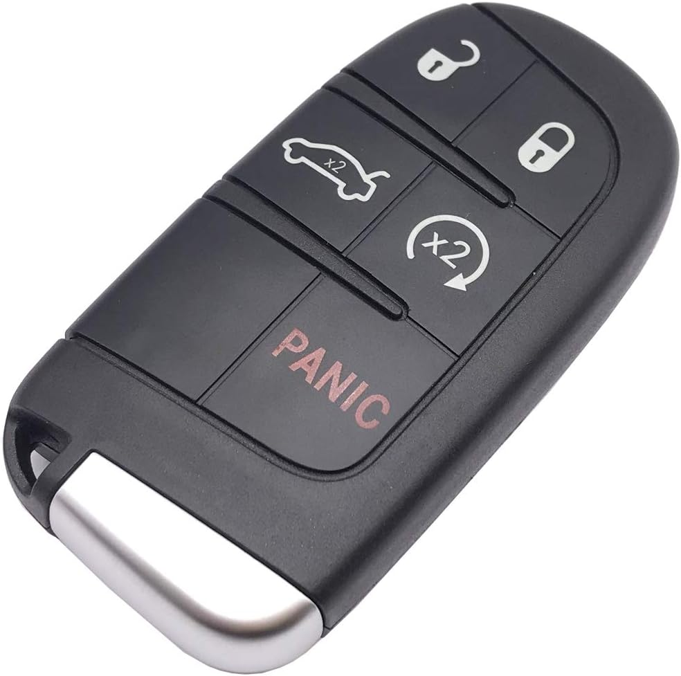 Key Fob Cover Case Fit for Jeep Grand Cherokee Wrangler Compass Cherokee Renegade Patriot Grand Comander for Chrysler 300 200 Dodge Charger Challenger Dart Durango Journey Renegade Fiat (Black) image number 3