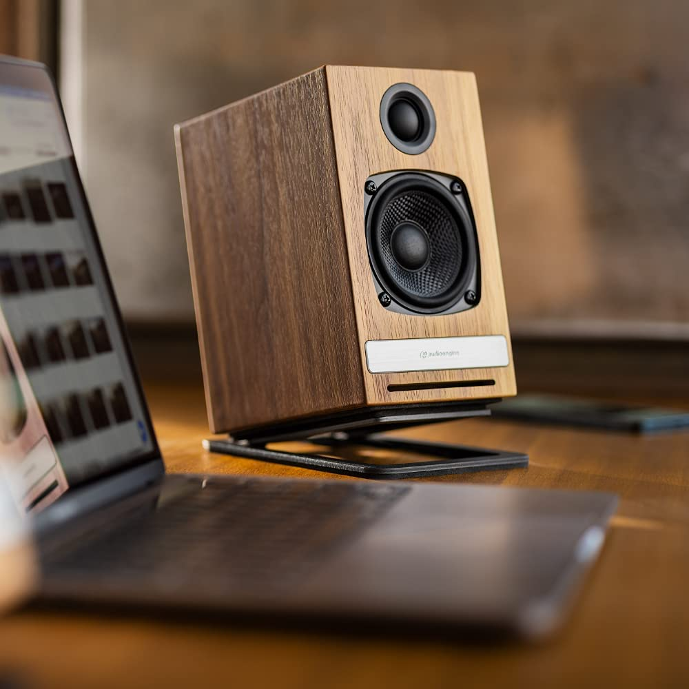 Audioengine DS1M Desktop Speaker Stands Pair - Powder Coated Steel - High-Performance, 15 Degree Slope Angle Improve Sound, Acoustic Brilliant - Medium or Large Size image number 6