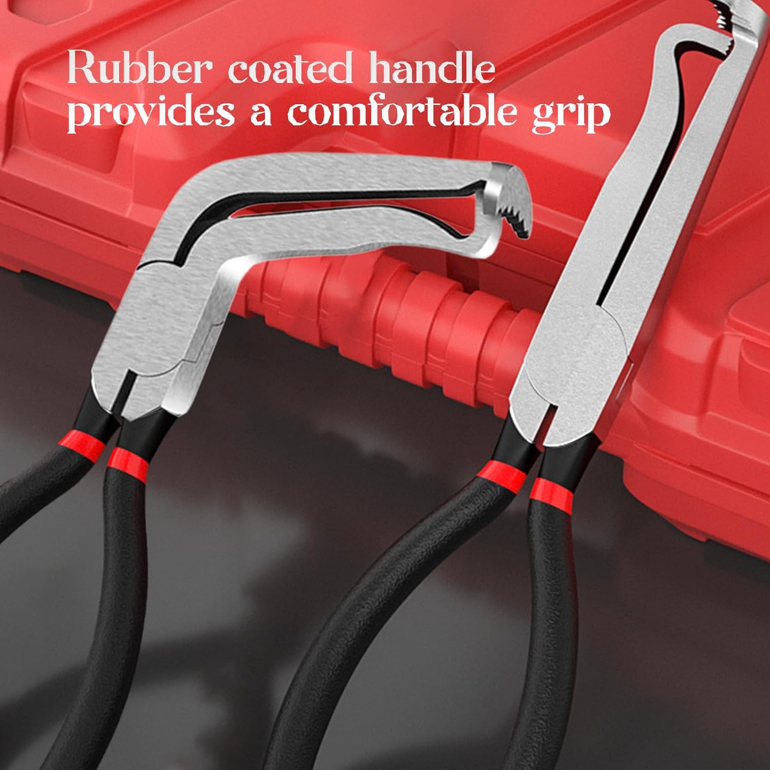 Automotive Electrical Disconnect Pliers 2-Piece Set Carbon Steel Fuel Line Removal Tool for Ignition Coils MAF Sensors, Professional Car Wiring Clip Pliers for Mechanics, Silver Black image number 4