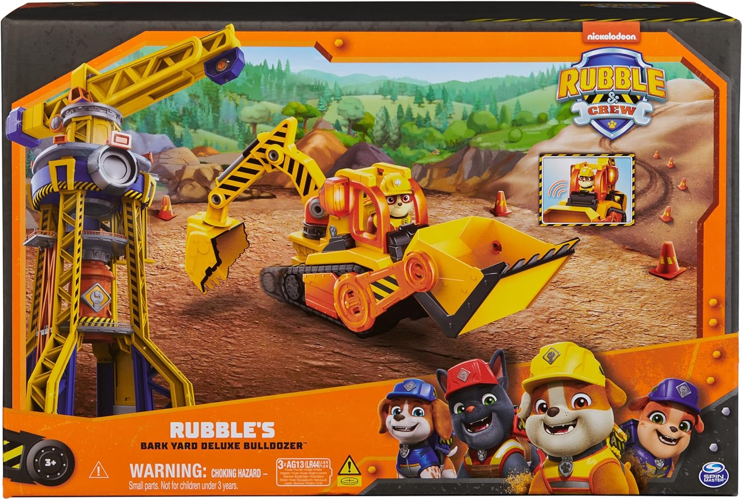 Rubble & Crew, Bark Yard Deluxe Bulldozer Construction Truck Toy with Lights, Sounds & Rubble Action Figure, Kids Toys for Boys & Girls Ages 3+ image number 2