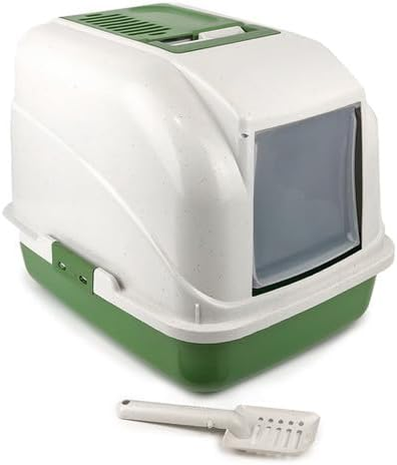 POOWEE! Hooded Cat Litter Tray