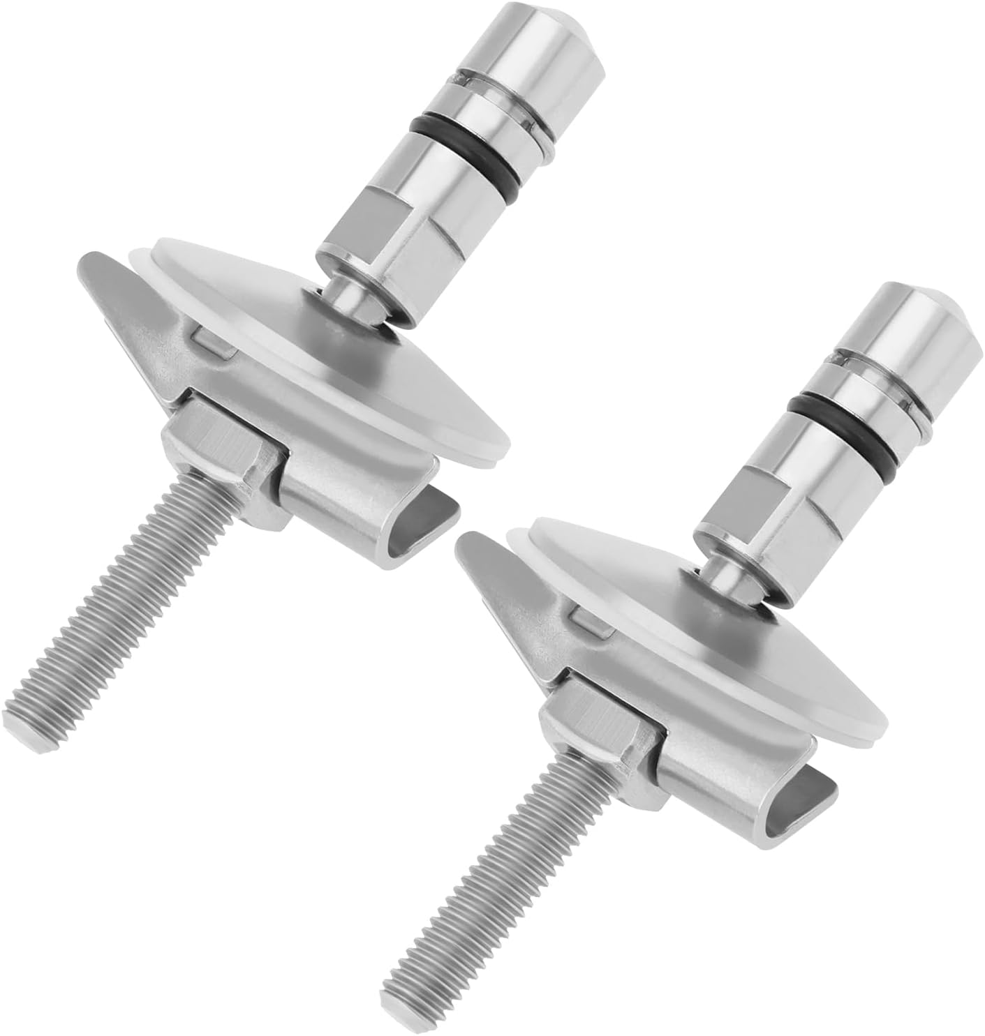 Create Idea 1 Pair Toilet Seat Fixing Hinge Set M6 X 71.5Mm Stainless Steel Toilet Lid Hinge Fixing Bracket C0102G Compatible with LUVETT image number 4