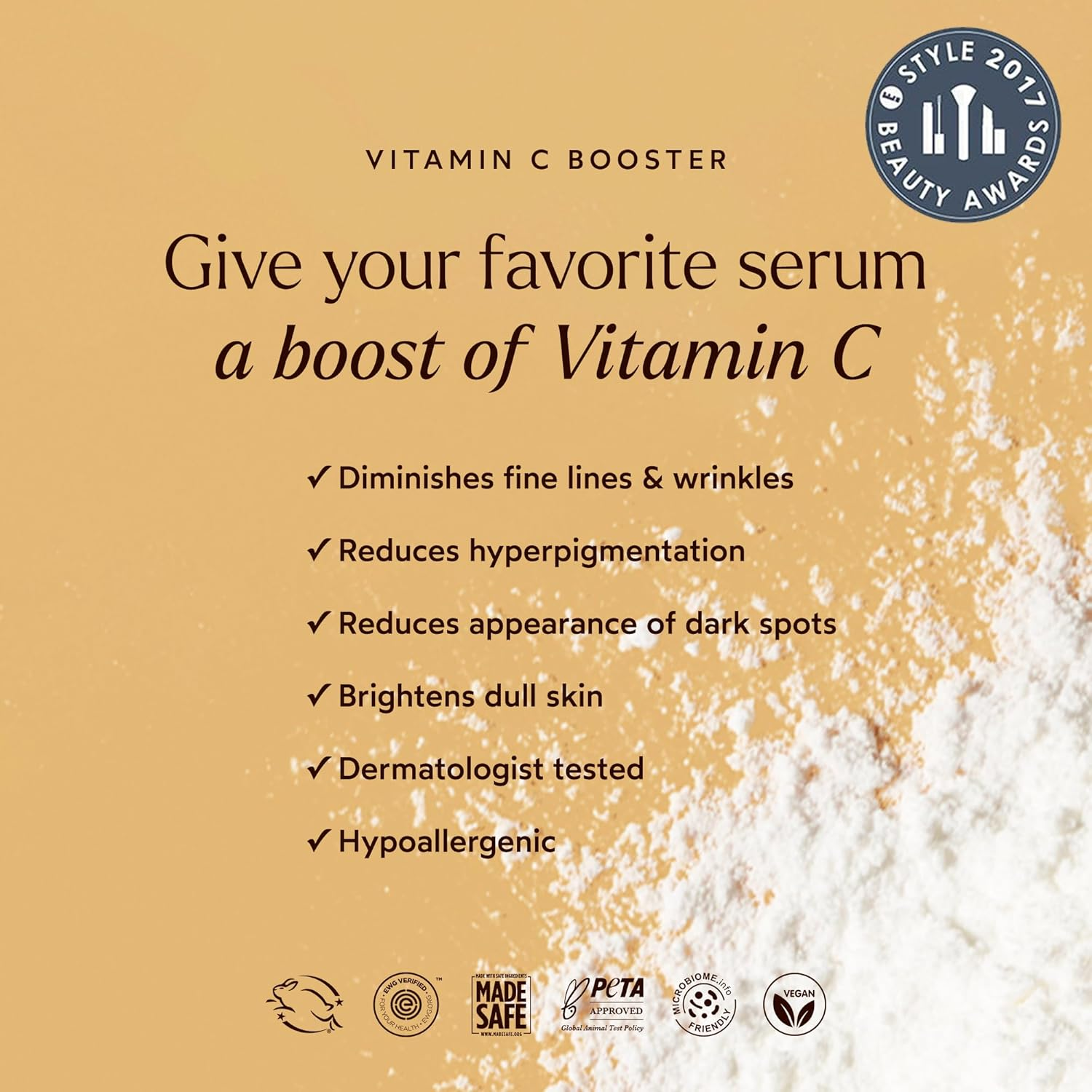 True Botanicals Vitamin C Booster Powder | Treats Dark Spots & Visibly Brightens W/Ferulic Acid | Supercharge Any Serum/Moisturizer | Dermatologist Tested, All Natural, Vegan | 0.5 Oz | 14 G image number 1