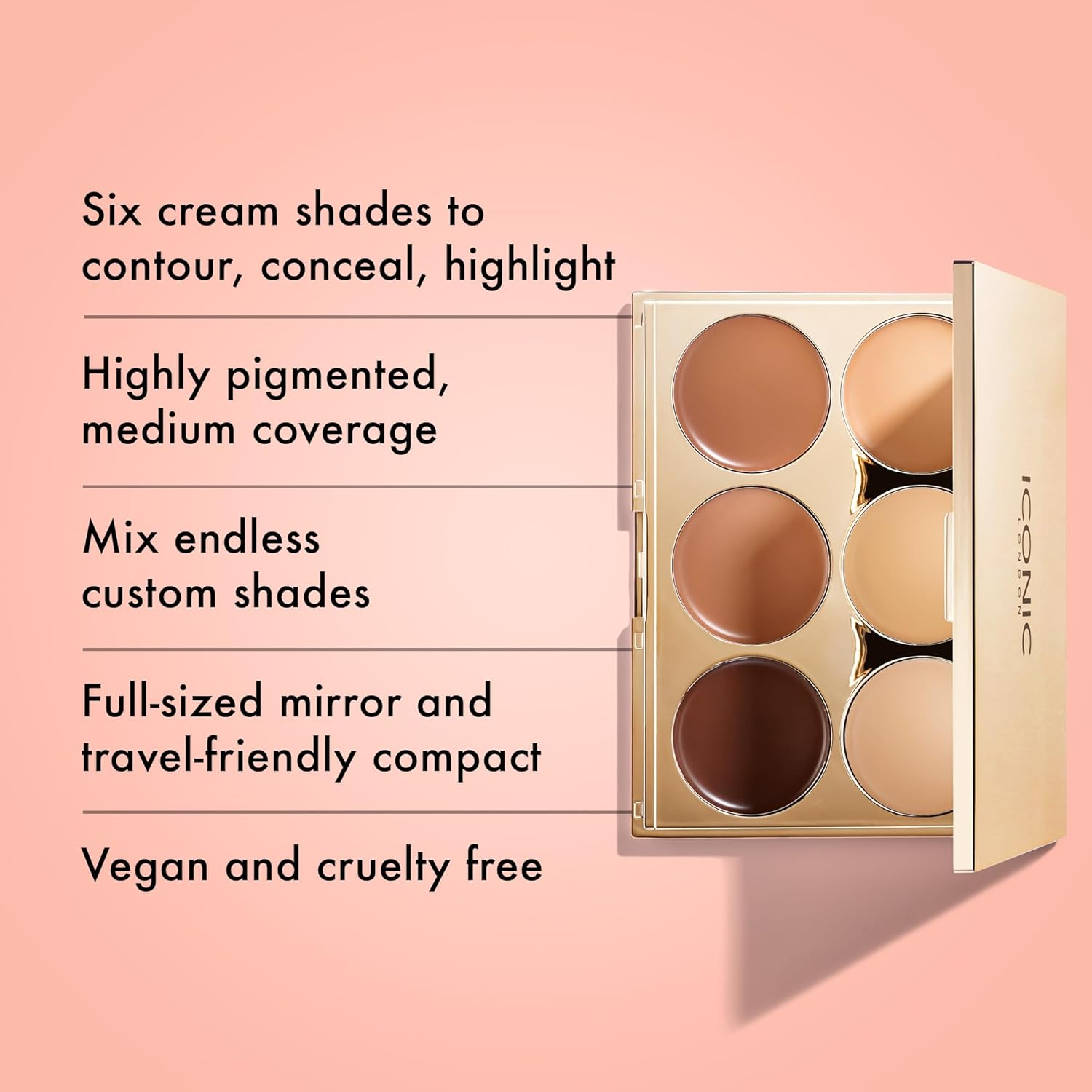 Multi-Use Sculpting Palette by Iconic London for Women - 0.42 Oz Makeup image number 1