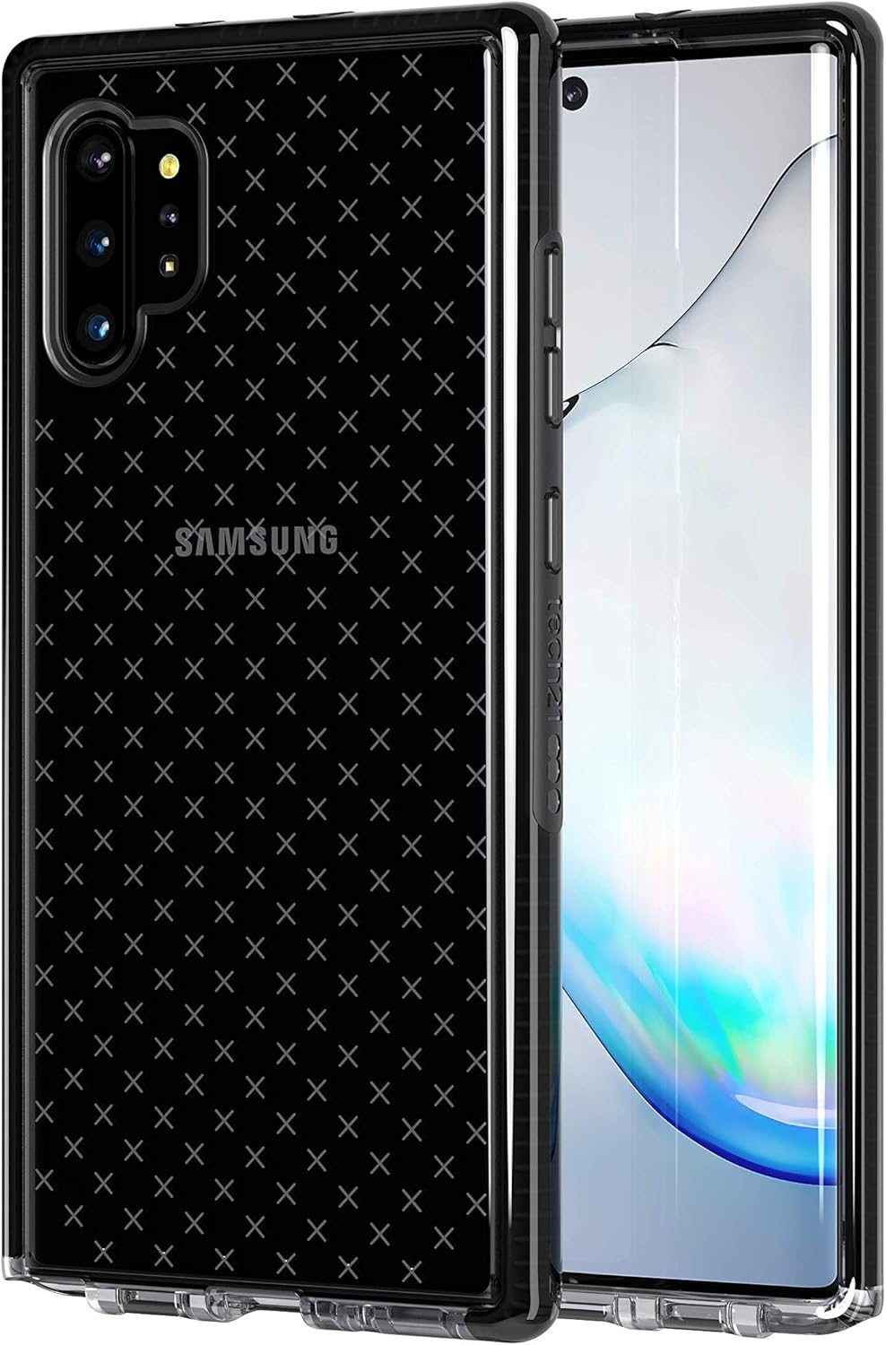 Tech21 Evo Check Phone Case Cover for Samsung Note 10+ (Plus) - Black/Smokey image number 5