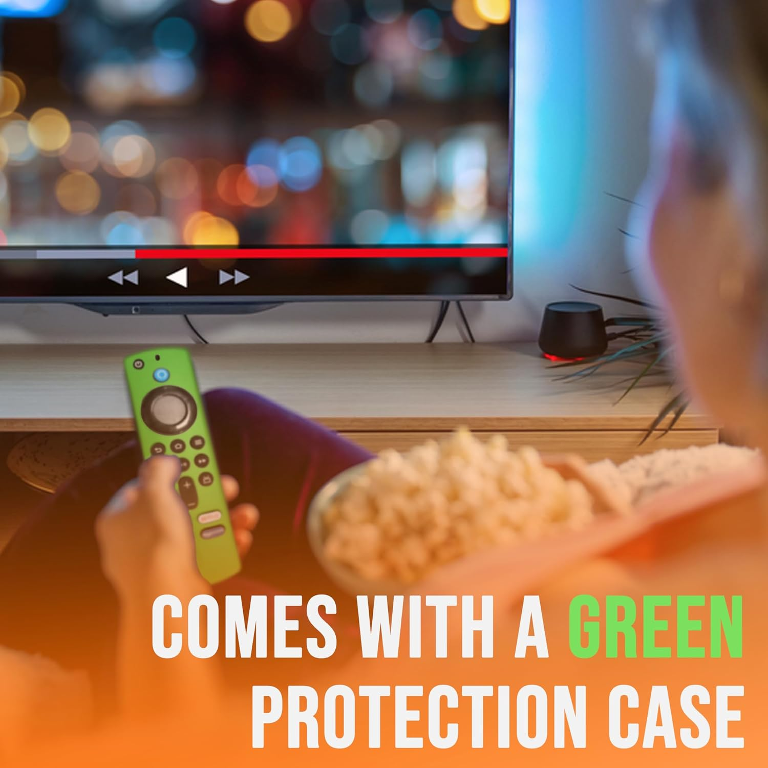 Universal Voice Remote Control Replacement (3Rd Gen) with Free Remote Cover &ndash; Fire Stick Remote Compatible with Smart Streaming Devices, Cube, Lite, 4K & Max &ndash; with Voice Command (Green) image number 3