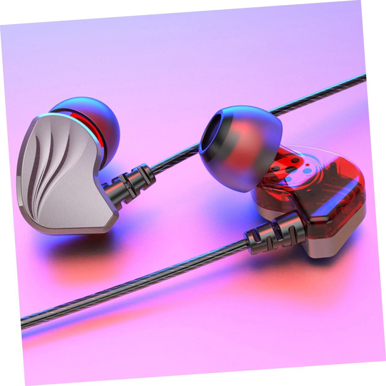 HONMEET 3.5Mm Plug In-Ear Earphones Wired Bass Headphones Microphone for Mobile Phones and Tablets, Gunmetal Color Corded Headset Suitable for Calls and Music image number 1