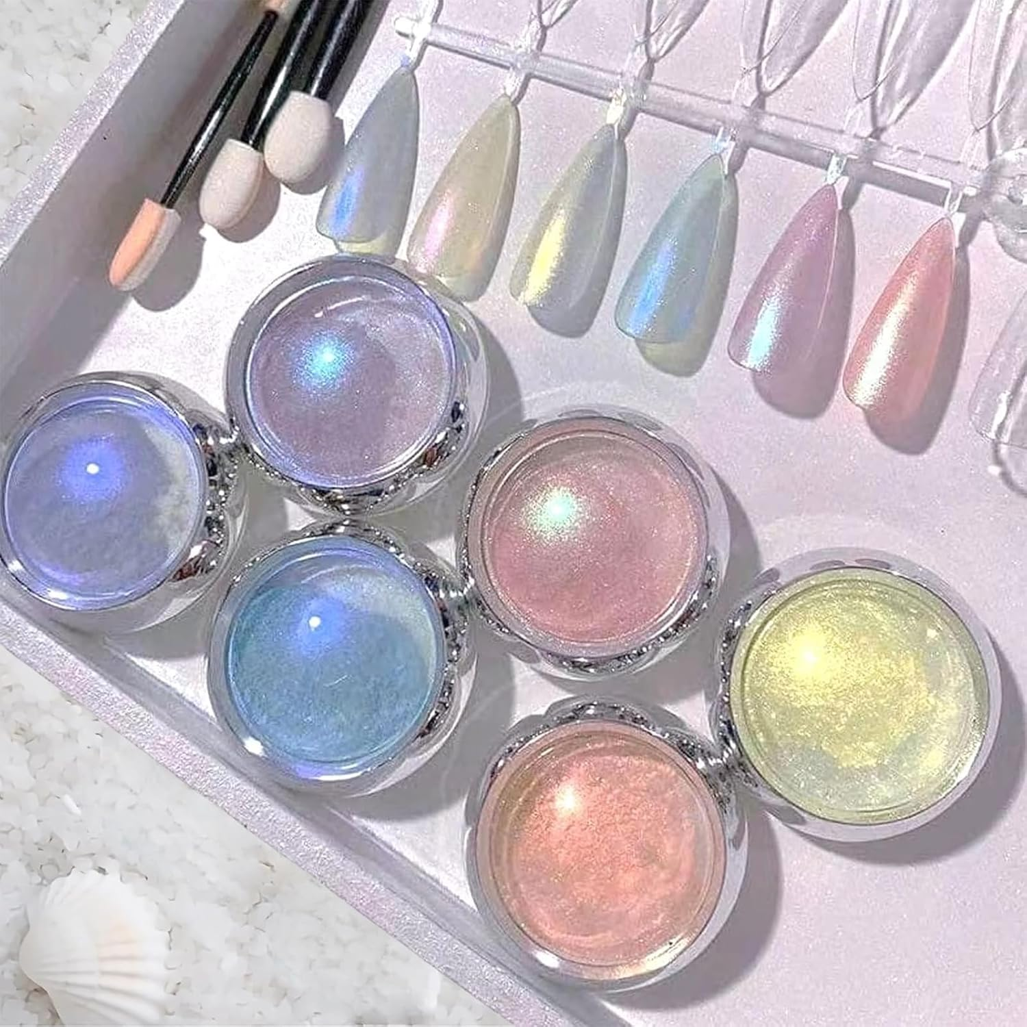 Rylaxzon Chrome Nail Powder - Nail Chrome Art Decoration for Women with Mirror Effect and Iridescent Glitter image number 4