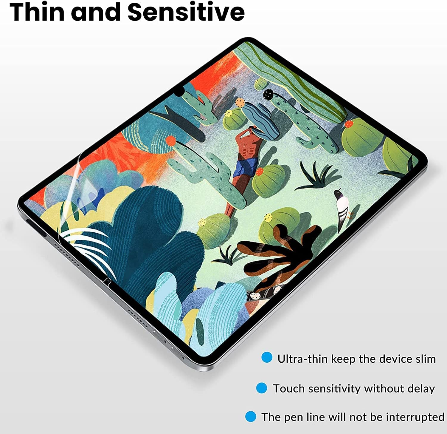 [2 Pack] Paperfeel Screen Protector Compatible with Ipad Mini 6Th Generation/A17 Pro (2024/2021 8.3 Inch), for Ipad Mini 6/A17 Pro No Glare Matte Film Screen Protector, Compatible with Apple Pencil image number 2