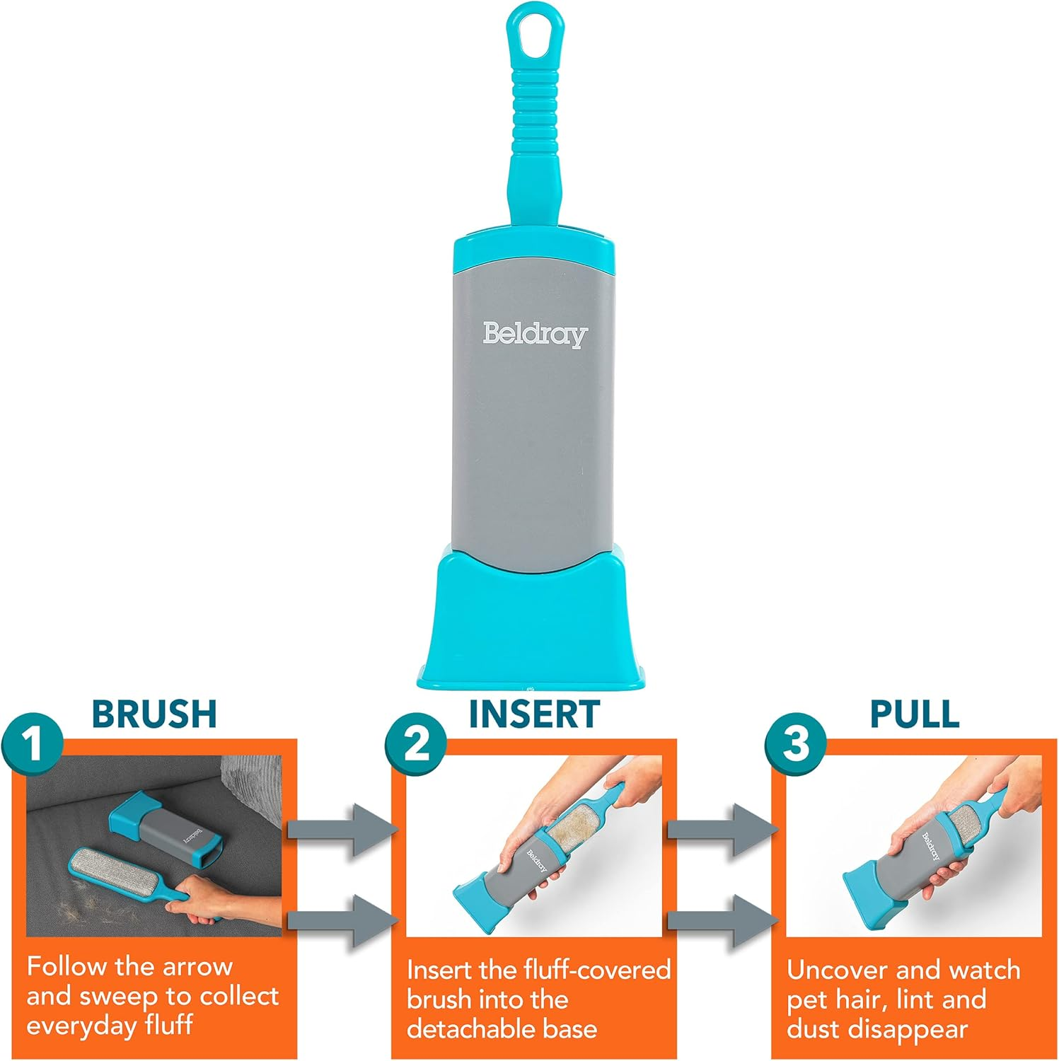 Beldray Pet plus Pet Hair Lint Dust Removal Brush with Stand image number 1