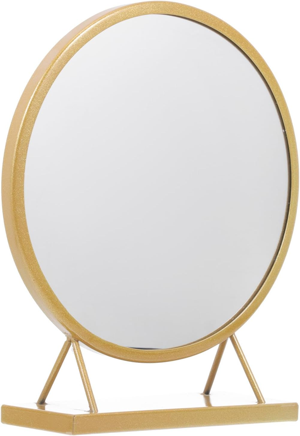 HONITANO Makeup Mirror 30Cm Gold Desktop Dresser Top Mirror for Girls Cosmetics Decor for Bedroom and Dressing Table Use image number 5