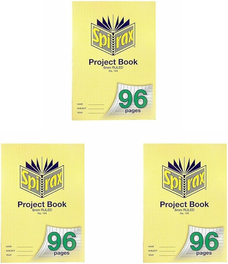 Spirax 144 A4 Project Book with 8MM Ruling (96 Pages) image number 1