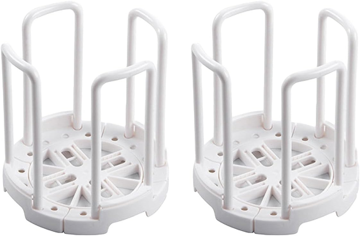 AIMALL 2Pcs Kitchen Draining Storage Bowl Rack, Creative Retractable Cup Holder, Simple Adjustable Bowl Rack for Kitchen Organisation