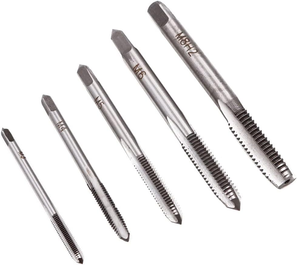 ZONADA 5Pcs in Set Thread Metric Machine Hand Screw Thread Plug Taps Set Size M3 M4 M5 M6 M8 Tapping Threading Tool image number 1