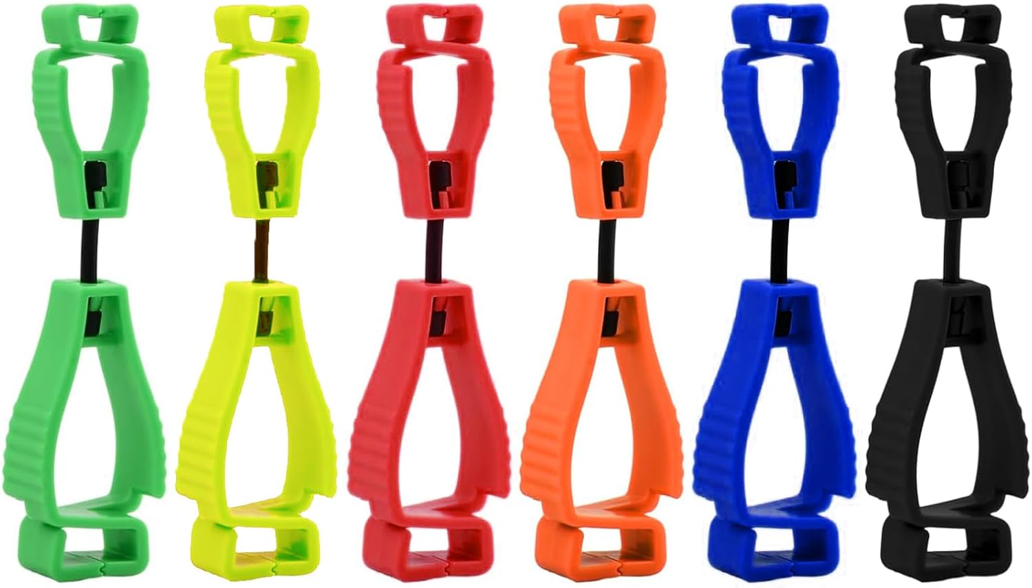 6 PCS Work Glove Clips, Elastic Clamp Holders, Secure Glove Storage for Labor, Firefighters, Construction, and Garden Work image number 3