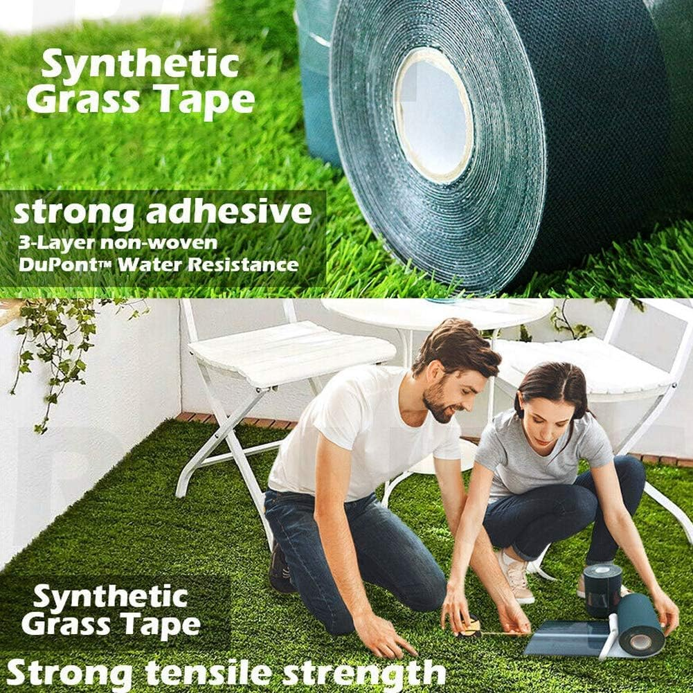 Artificial Grass Seam Tape Hoship 6&rdquo; X 32 Feet Heavy Duty Adhesive Outdoor Indoor Lawn for Carpet Grass Mat Turf Seam Jointing （15Cm&times;10M） image number 5