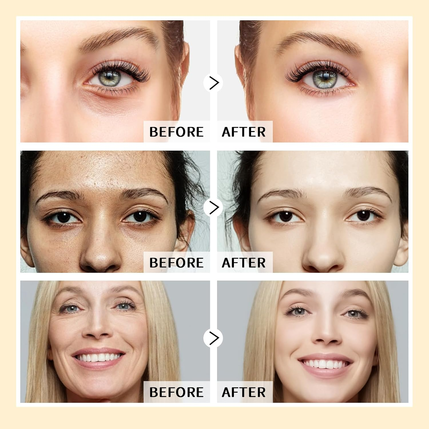 Anti Aging Face Serum Set 3 PCS, Caffeine Solution, Niacinamide and Hyaluronic Acid Serum for Face, anti Aging & Wrinkle, Improve Skin Texture, Deeply Hydrating for All Skins image number 4