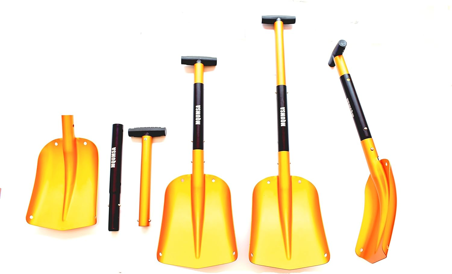 KAMINUO Portable Colorful Telescopic Aluminum Car Adjustable Extended Edition Snow Shovel (Golden) image number 4