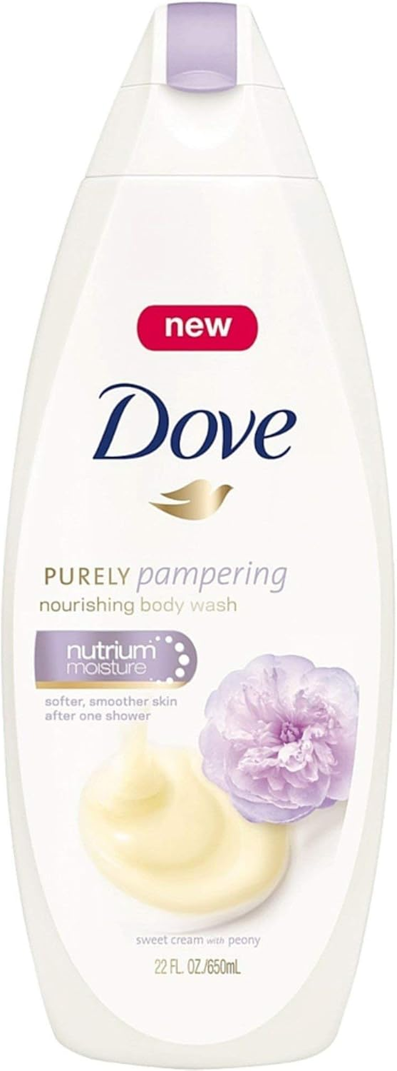 Dove Purely Pampering Nourshing Body Wash, Sweet Cream & Peony 22 Oz (Pack of 4) image number 1