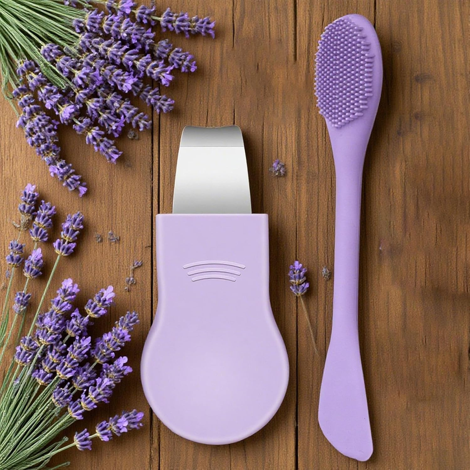 Face Scraper Tool,Pimple Scraper Tool | Facial Whitehead Remover Spatula for Chin Cheek in Morning Night Home Travel Spa Shower Women Men - Purple image number 3