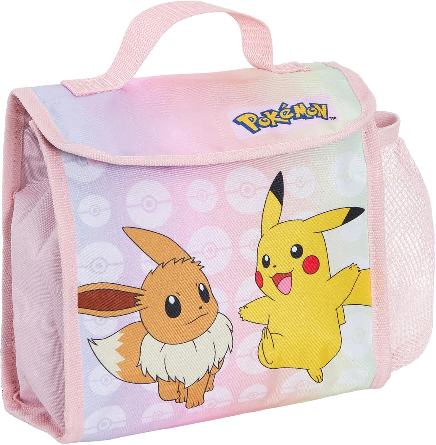 Girls Pokemon Backpack + Lunch Bag + Pencil Case 3 Piece Pikachu & Eevee College School Bag Set image number 3