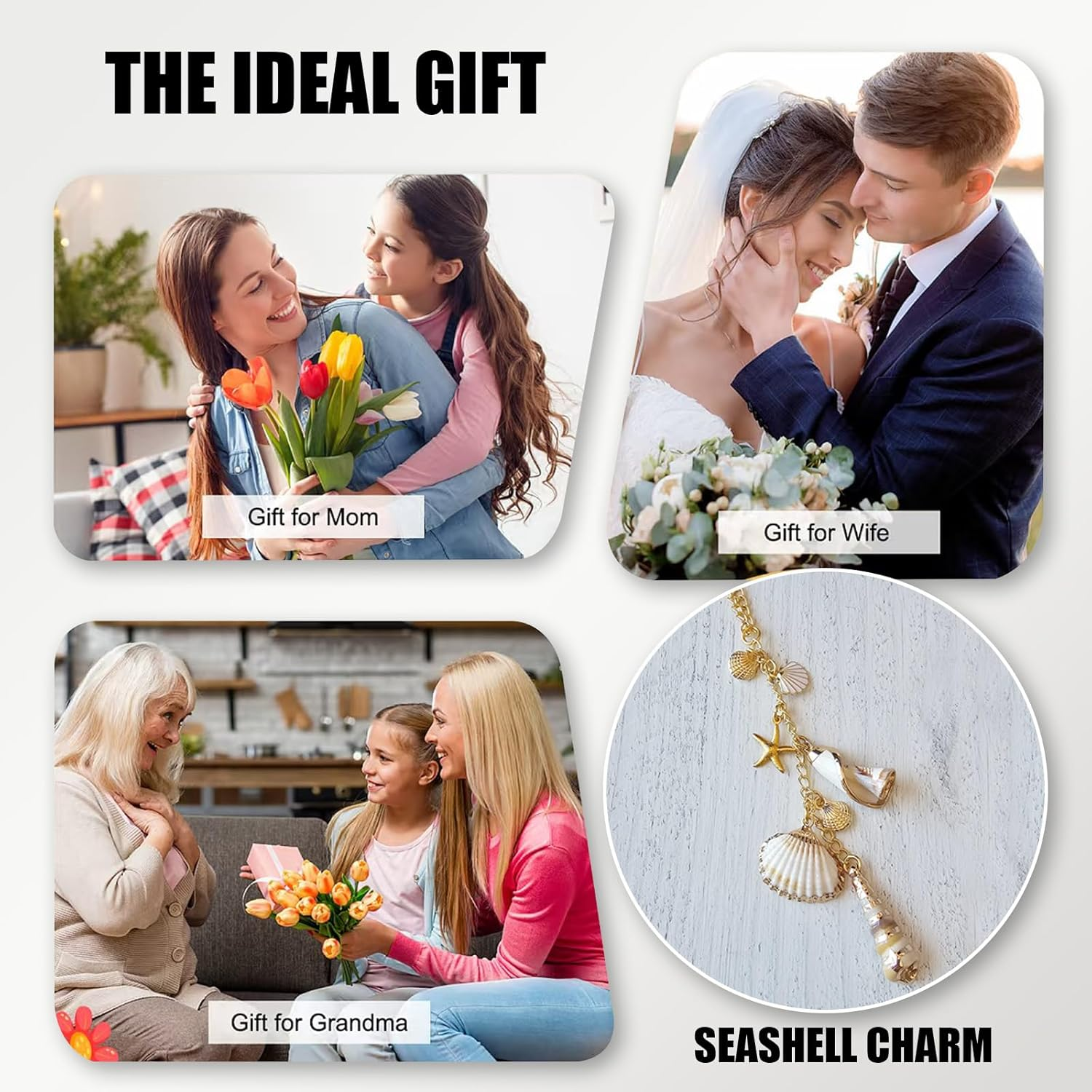 Sea Shells Car Decor,Cute Coastal Hanging Charm for Rear View Mirror, Boho Beach Themed Car Accessories,Hand-Made Starfish Conchas Aesthetic Ornament Pendant for Women image number 6