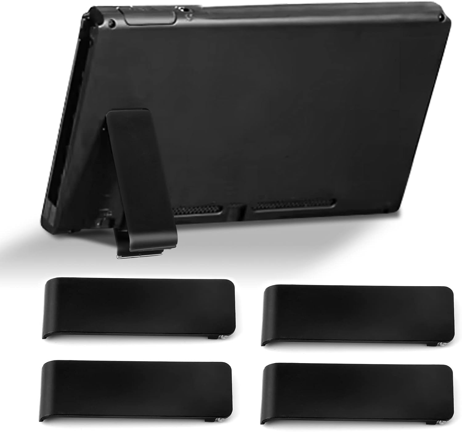 LUTER Back Stand Replacement for Nintendo Switch, 4Pcs ABS Kickstand Compatible with Switch Console (Black) image number 2