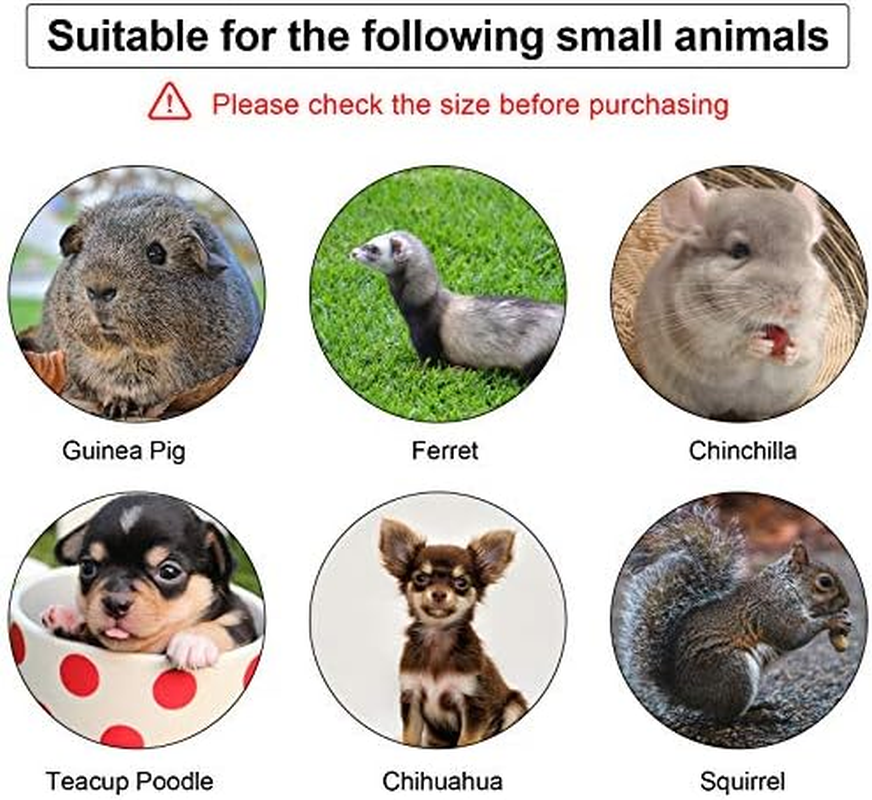 4 Pieces Ferret Harness and Leash Set Ferret Leash Small Pet with Cute Bowknot and Safe Bell Decor Chest Strap Harness for Outdoor Walking Rabbit Guinea Pig Bunny Hamster Puppy Kitten(Small) image number 5