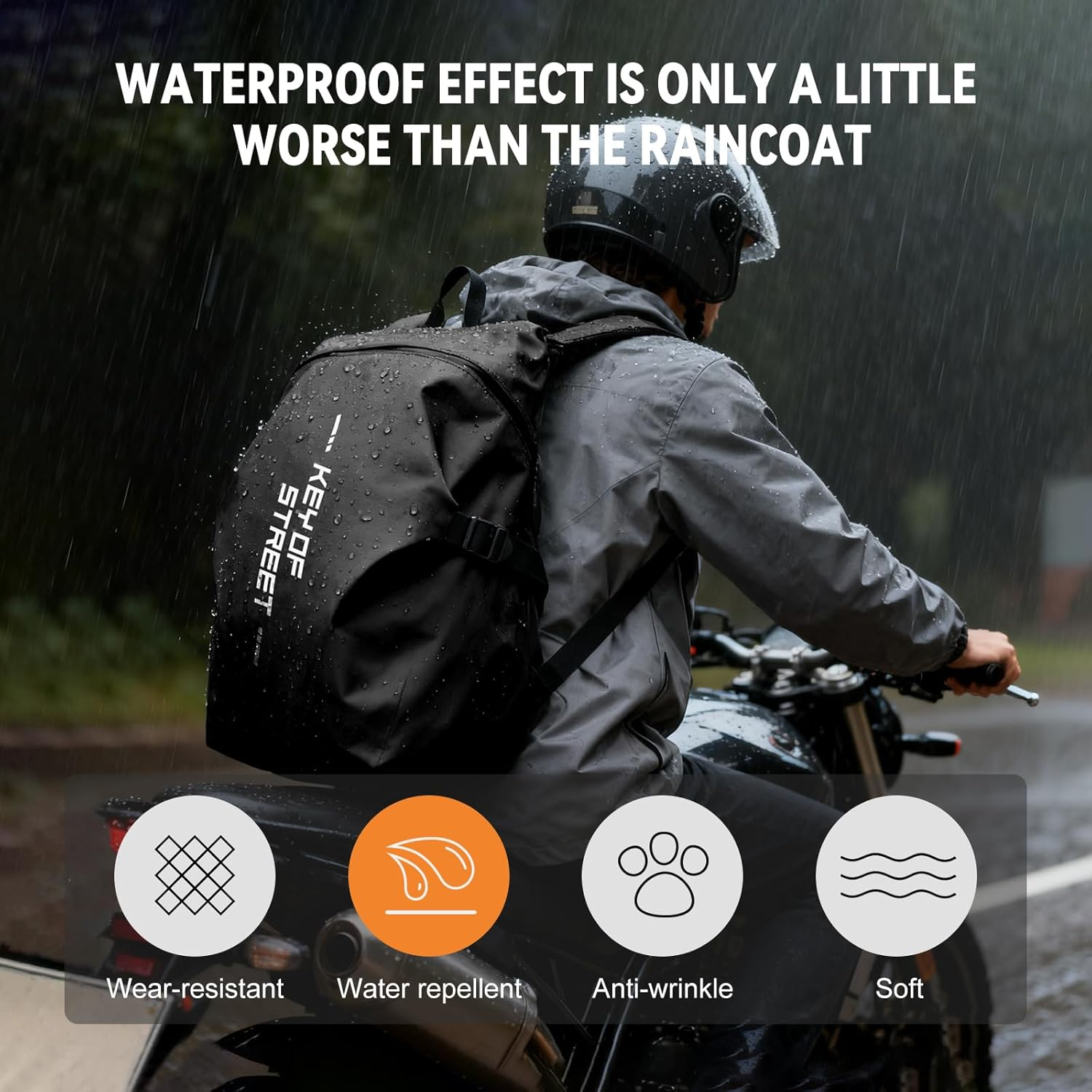 Motorcycle Backpacks for Men Women Waterproof Helmet Backpack, Motorcycle Accessories, Laptop Bags, Travel Backpacks, Student School Bags image number 2